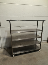 Mobile stainless steel rack - 177x50x172 cm